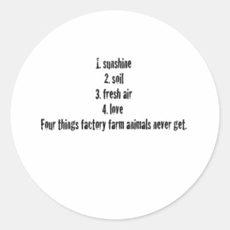 4 dingen ronde sticker