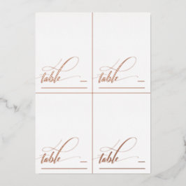 4 DIY Rose Gold Folie Calligraphy Gevouwen Plaatsk Folie Feestdagenkaart