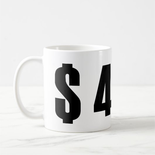 4 dollar koffiemok (Links)