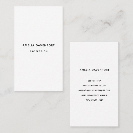 4 Dongle Verticale Sjabloon 9 Visitekaartje (Voorkant / Achterkant)