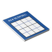  4 door 4 Sudoku Sjabloon Blue Notitieblok (Schuin)