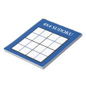  4 door 4 Sudoku Sjabloon Blue Notitieblok (Linkerzijde)