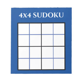  4 door 4 Sudoku Sjabloon Blue Notitieblok