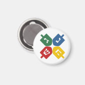 4 dreidels magneet (Voorkant / Achterkant)