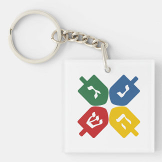 4 dreidels sleutelhanger