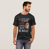 4 Drink Wijn En Speel Met Mijn Beagle T-shirt (Voorkant volledig)