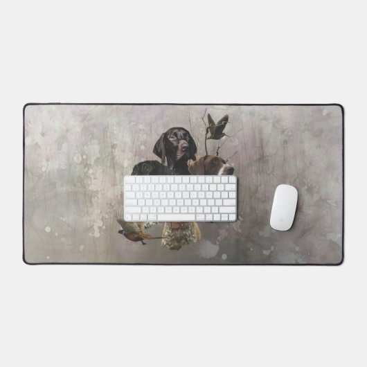 4 Duitse kortharige pointer kleuren Bureaumat (Keyboard & Muis)