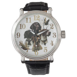 4 Duitse kortharige pointer kleuren Horloge