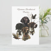 4 Duitse kortharige pointer kleuren Kaart (Staand voorkant)