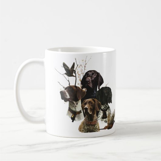 4 Duitse kortharige pointer kleuren Koffiemok (Links)