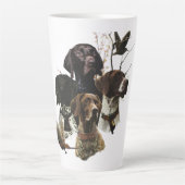 4 Duitse kortharige pointer kleuren Latte Mok (Voorkant)