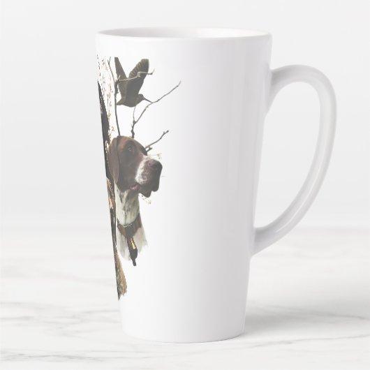 4 Duitse kortharige pointer kleuren Latte Mok (Rechts)