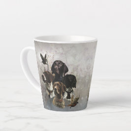 4 Duitse kortharige pointer kleuren Latte Mok