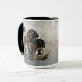 4 Duitse kortharige pointer kleuren Mok (Voorkant links)