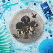 4 Duitse kortharige pointer kleuren Papieren Bordje (Feest)