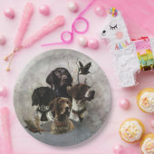 4 Duitse kortharige pointer kleuren Papieren Bordje (Feest)