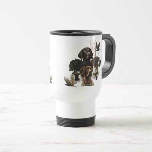 4 Duitse kortharige pointer kleuren Reisbeker (Voorkant rechts)