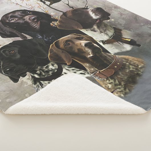 4 Duitse kortharige pointer kleuren Sherpa Deken (3/4)