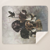 4 Duitse kortharige pointer kleuren Sherpa Deken (Voorkant (horizontaal))