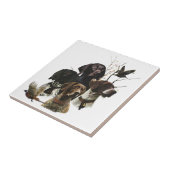 4 Duitse kortharige pointer kleuren Tegeltje (Zijkant)