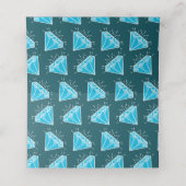 4 ^ e huwelijksdag blauwe topaz edelgras plaatskaartje (Binnenkant ongevouwen)