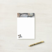 4 Earth Tone Puzzle River Rock Bovengrens Post-it® Notes (Op bureau)