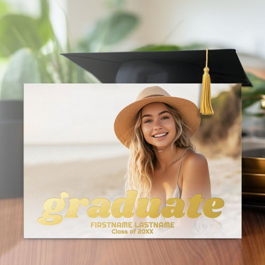 4 Echte foto-gradatie Partij modern script Folie Uitnodiging