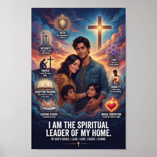 #4 Een christelijke man leeft zo Poster (Voorkant)