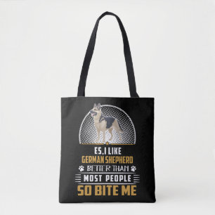 4 ES Ik hou van Duitse herder beter dan de meeste  Tote Bag