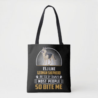 4 ES Ik hou van Duitse herder beter dan de meeste Tote Bag