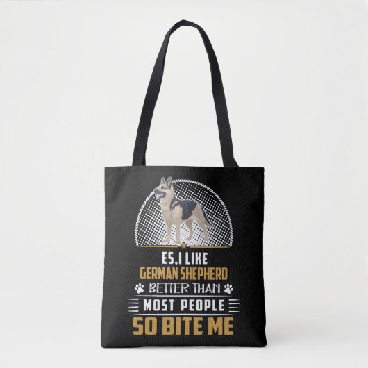 4 ES Ik hou van Duitse herder beter dan de meeste  Tote Bag (Voorkant)
