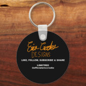 4 eyed green alien monster sleutelhanger (Achterkant)