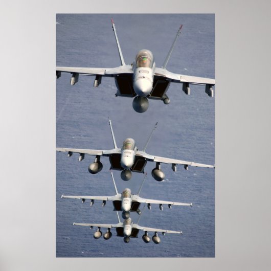 4 FA-18 Super Hornets Print (Voorkant)
