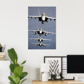 4 FA-18 Super Hornets Print (Thuiskantoor)