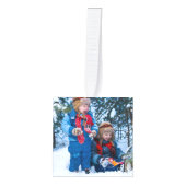 4 Familie Foto Cute Blue Hanukkah Custom Holiday Decoratie (Voorkant)