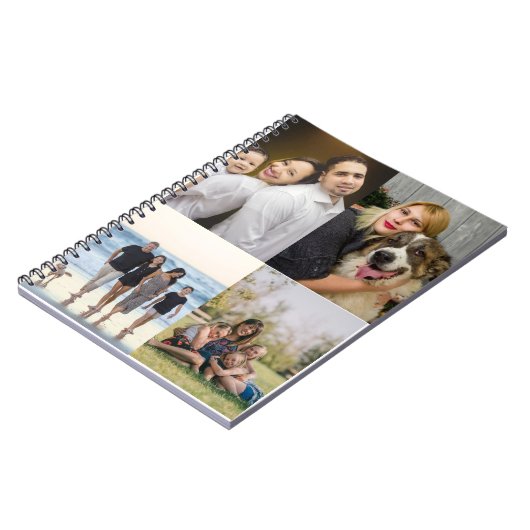 4 Familie Fotocollage Aangepast Notitieboek (Linkerzijde)