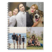 4 Familie Fotocollage Aangepast Notitieboek (Voorkant)