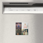 4 Familie Fotocollage Custom Modern Magneet (Insitu (Vaatwasser))