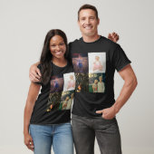 4 Familie Fotocollage Custom Modern T-shirt (Unisex)