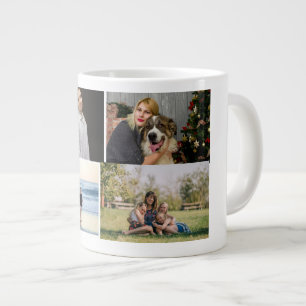 4 Familie Fotocollage op maat Grote Koffiekop