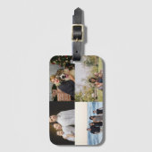 4 familiefotocollage op maat bagagelabel (Voorkant (verticaal))