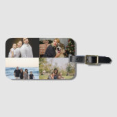 4 familiefotocollage op maat bagagelabel (Voorkant (horizontaal))