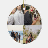 4 familiefotocollage op maat keramisch ornament (Links)