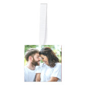 4 Family Holiday Foto Cute Green Kerstmis Gift Decoratie (Voorkant)