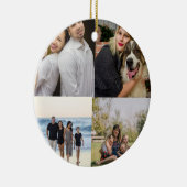  4 Family Photo Collage Custom Keramisch Ornament (Rechts)