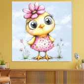 #4  Fantasie Kuiken Canvas Afdruk (Insitu (Woonkamer))