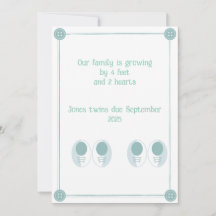 4 Feet, 2 Hearts Twin Zwangerschapsaankondiging