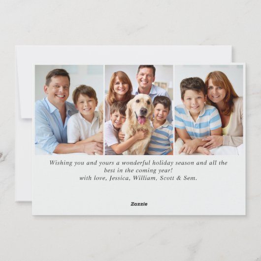 4 FHOTO minimalistische kerstboombegroeting Feestdagenkaart (Achterkant)