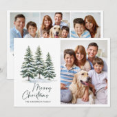 4 FHOTO minimalistische kerstboombegroeting Feestdagenkaart (Voorkant / Achterkant)