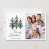 4 FHOTO minimalistische kerstboombegroeting Feestdagenkaart (Voorkant)